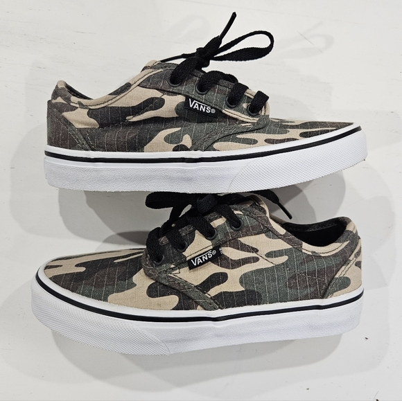 Vans Atwood Canvas Camouflage Sneaker Kids Shoe Size 1 Vans Off the Wall Skater - Picture 2 of 6
